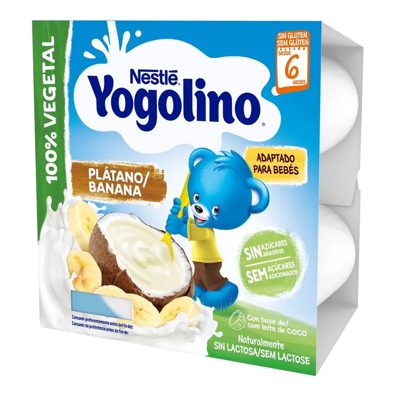 Yogolino Noix de Coco Banane, 4x90g