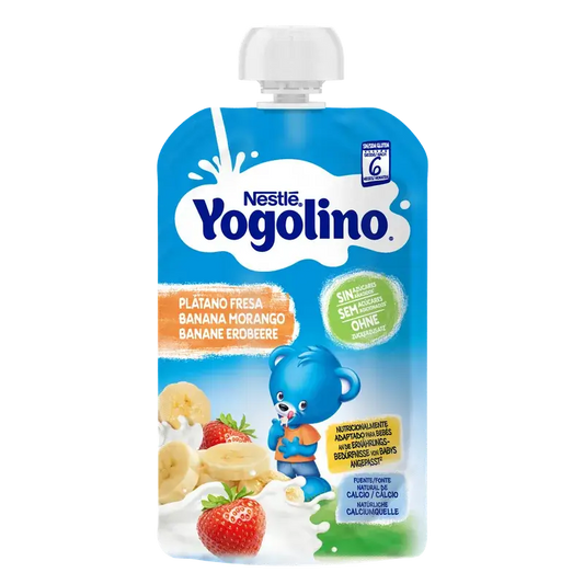 Yogolino Fraise et Banane sans sucre, 100 g