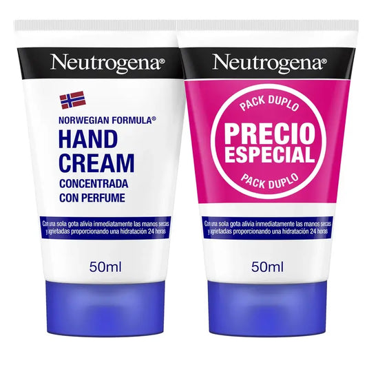 Neutrogena Crème réparatrice concentrée pour les mains avec parfum, 2 x 50 ml