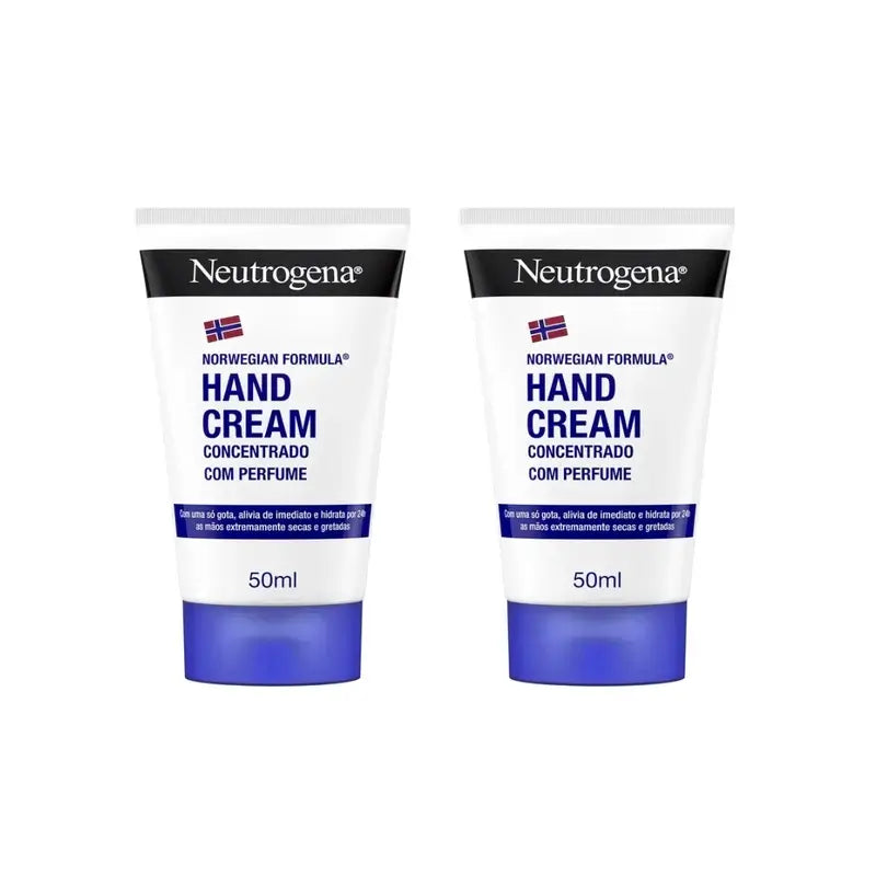 Neutrogena Crème Réparatrice Concentrée pour les Mains avec Parfum, 2X50 Ml