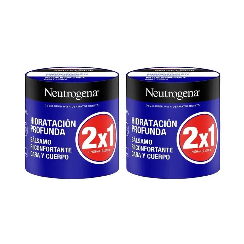 Neutrogena Crème hydratante réconfortante pour le visage et le corps, 2X2X300 ml