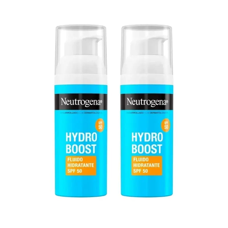 Neutrogena Hydro Boost Facial Moisturising Fluid Cream Spf50, 2X50 Ml