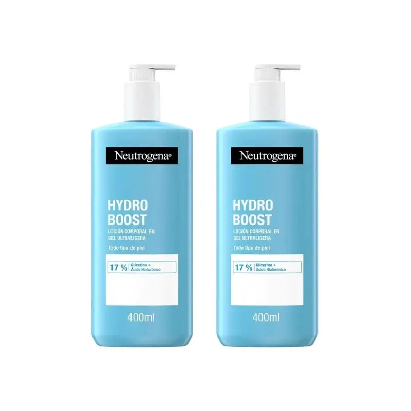 Neutrogena Hydro Boost Gel Hydratant Ultralight pour le Corps, 2X400 Ml