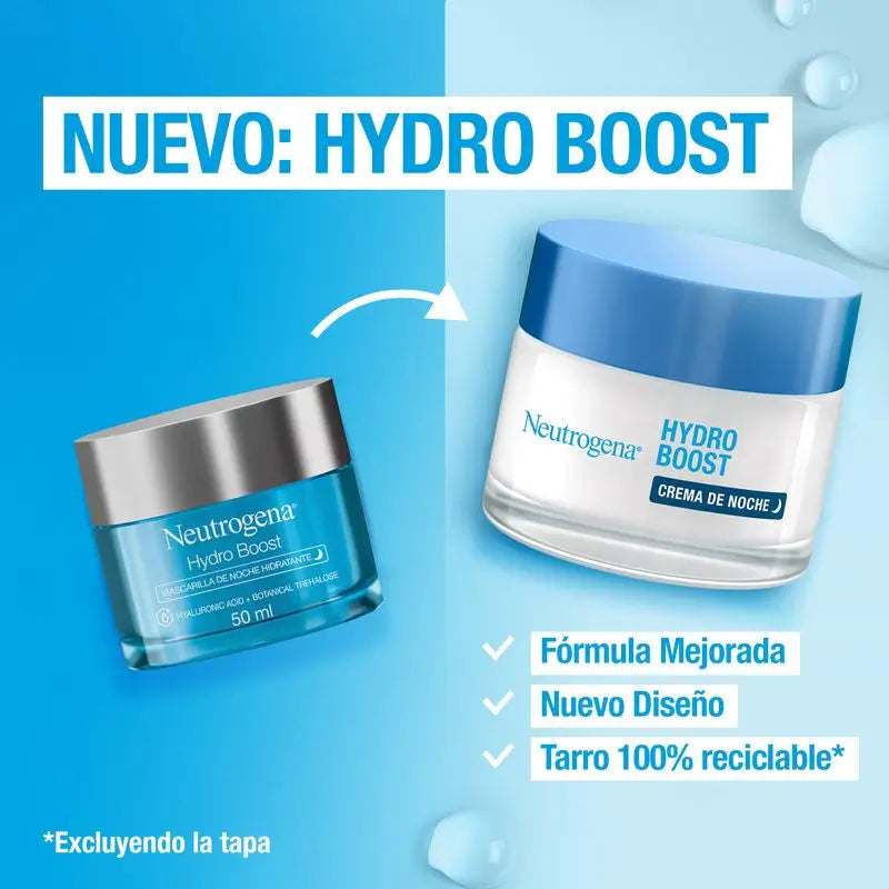 Neutrogena Hydro Boost Crème de nuit hydratante pour le visage, 50 ml