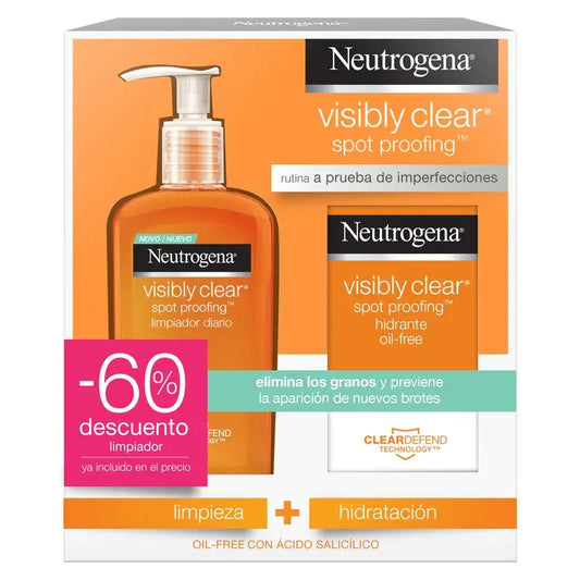 Neutrogena Visibly Clear Facial Routine Cleanser + Moisturiser