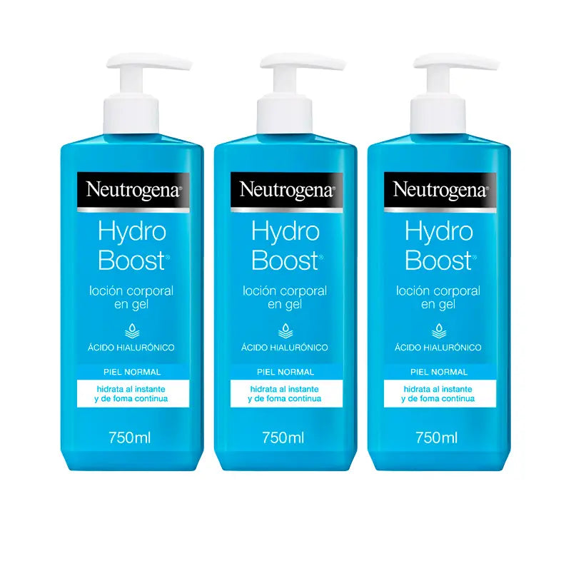 Neutrogena Triplo Hydro Boost Gel Lotion Corporelle Hydratante, 3x750 ml