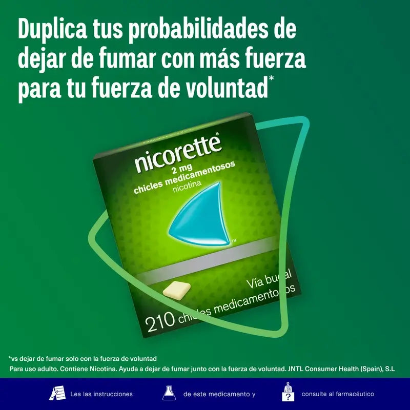 Nicorette 2 mg 210 Gomme à mâcher