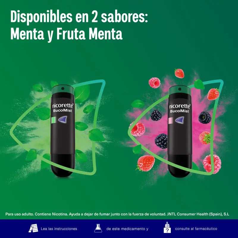 Nicorette® BucoMist 1 mg/pulsation solution pour pulvérisation buccale. Paquet de 2