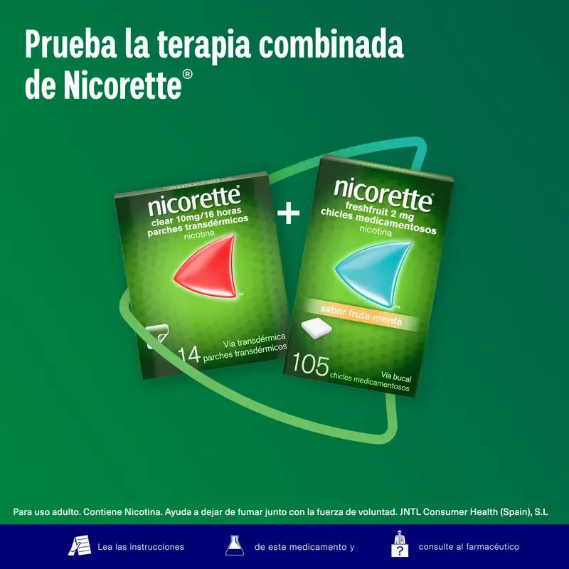 Nicorette Freshfruit 2 mg 105 Gomme à mâcher