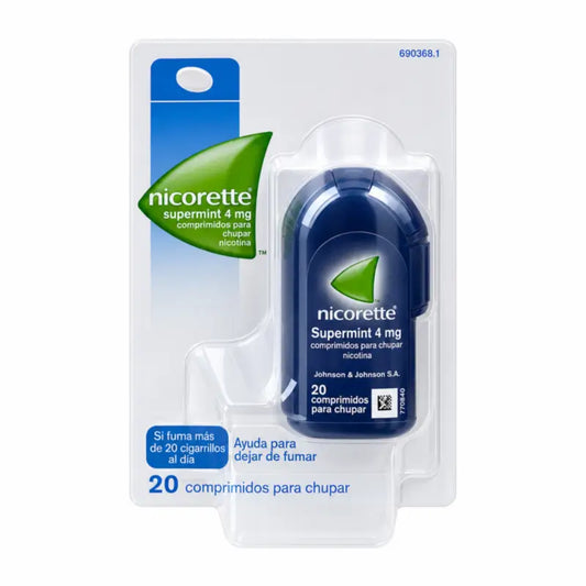 Nicorette Supermint 4 mg 20 comprimés à sucer