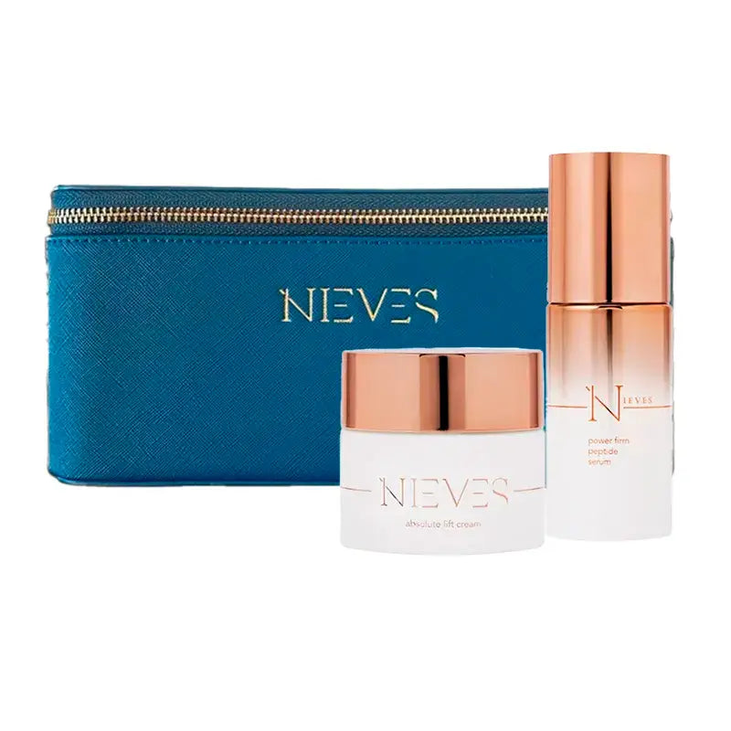 Nieves By Nieves Álvarez Pack Firming Serum Power Firm Peptide, 30 Ml + Firming Facial Cream Lift Cream, 50 Ml + Trousse de toilette
