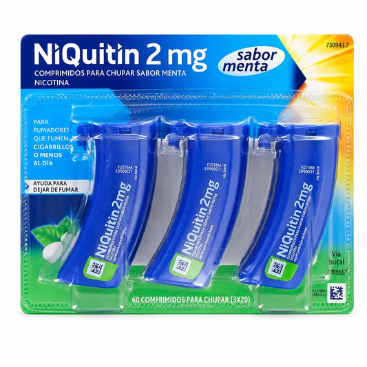 Niquitin 2 mg 60 Comprimés de Menthe Poivrée