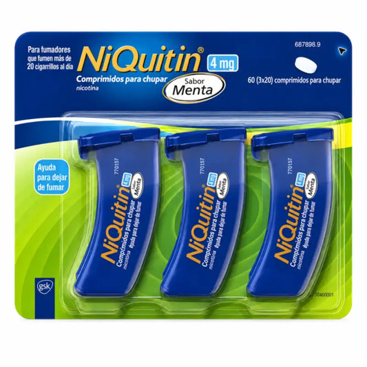 NiQuitin 4 mg Menthe poivrée, 60 comprimés à sucer