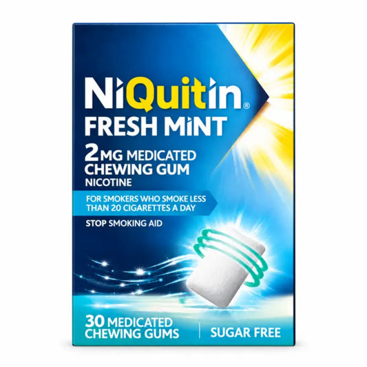 Niquitin Fresh Mint 2 mg, 30 gommes à mâcher
