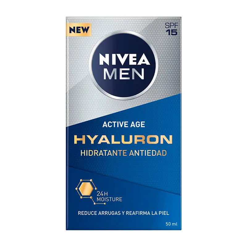 Nivea Men Crème Hydratante Hyaluron SPF 15, 50 ml