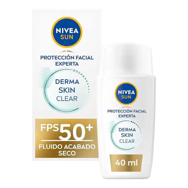 Nivea Sun Derma Skin Fluide de protection solaire pour le visage Fp50+, 40 ml