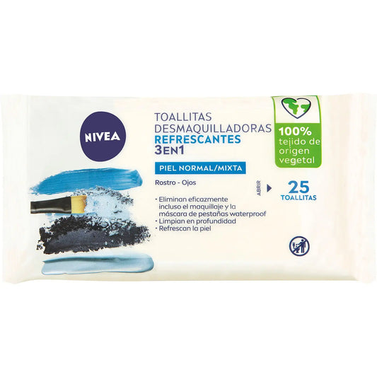 NIVEA Lingettes nettoyantes biodégradables rafraîchissantes (peau normale/mixte)