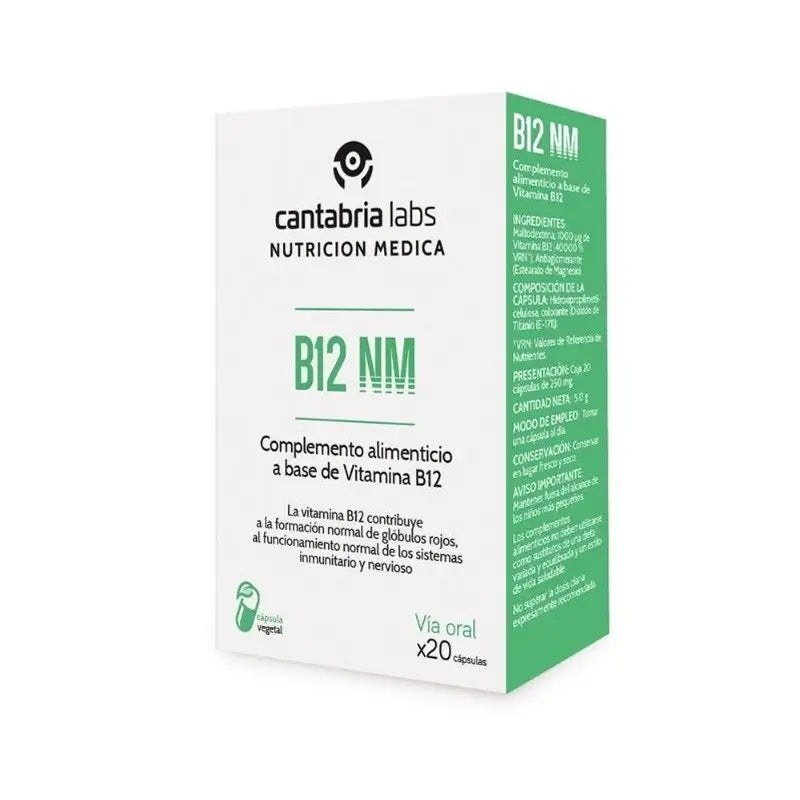 B12 NM 20 Capsules, Cantabria Labs Medical Nutrition