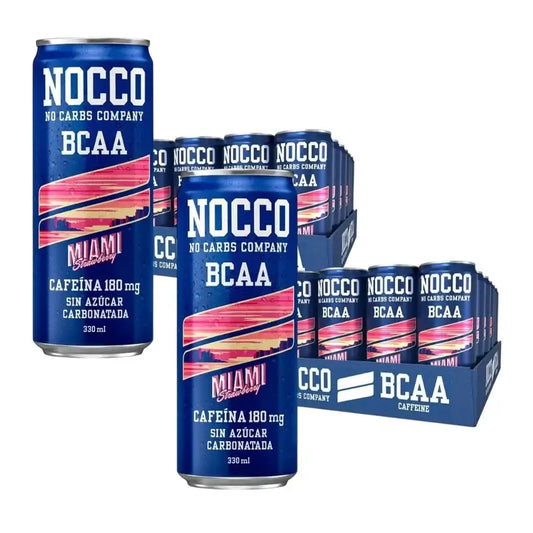 Nocco Pack Bcaa Miami Strawberry, 24 Unités X 330 Ml