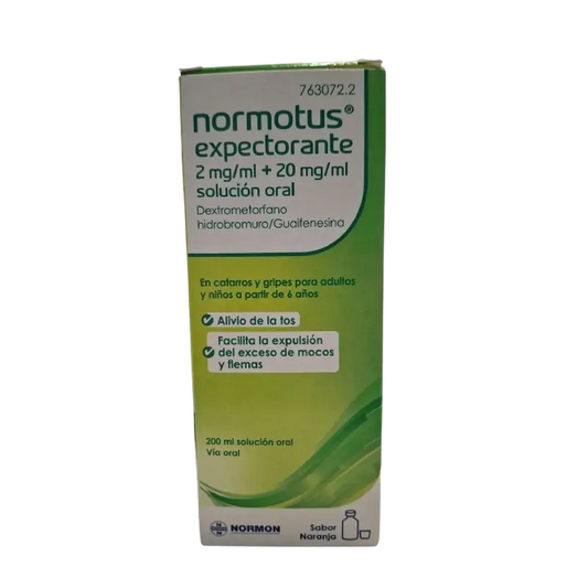 Normotus Expectorant 2 mg/ml + 20 mg/ml Solution buvable 1 flacon, 200 ml