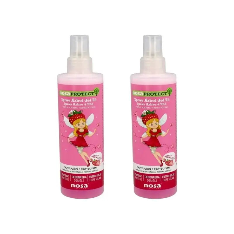 Nosa Spray démêlant à l'arbre à thé et à la rose, 2X250 Ml