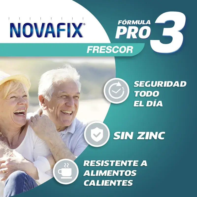 Novafix Pro 3 Crème adhésive pour prothèses dentaires Fraîcheur 50gr