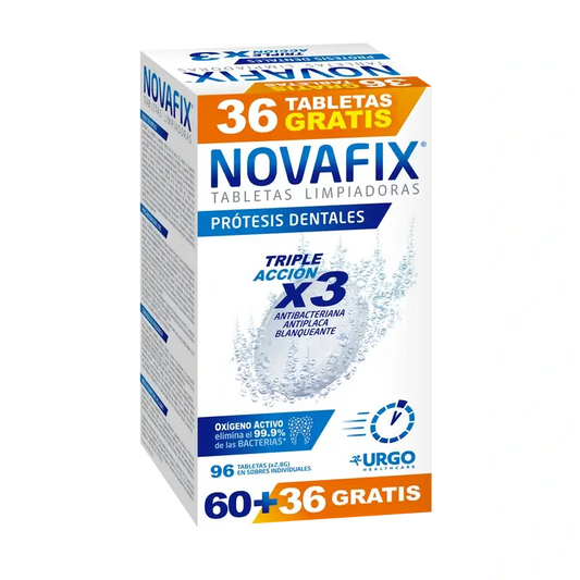 Novafix Comprimés nettoyants triple action, 96 unités