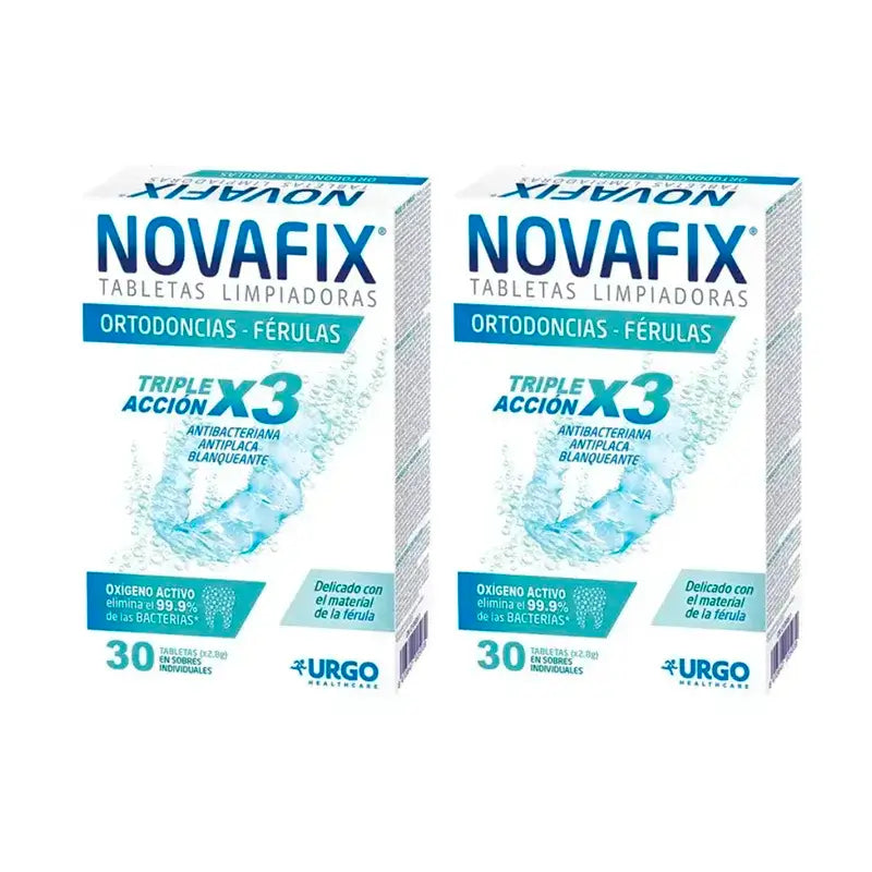 Novafix Comprimés et attelles orthodontiques, 2 x 30 unités