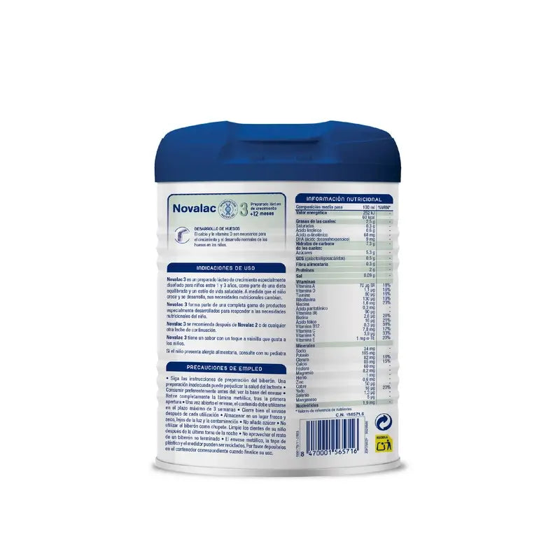 Novalac 3 Lait de croissance, 4X800 Gr