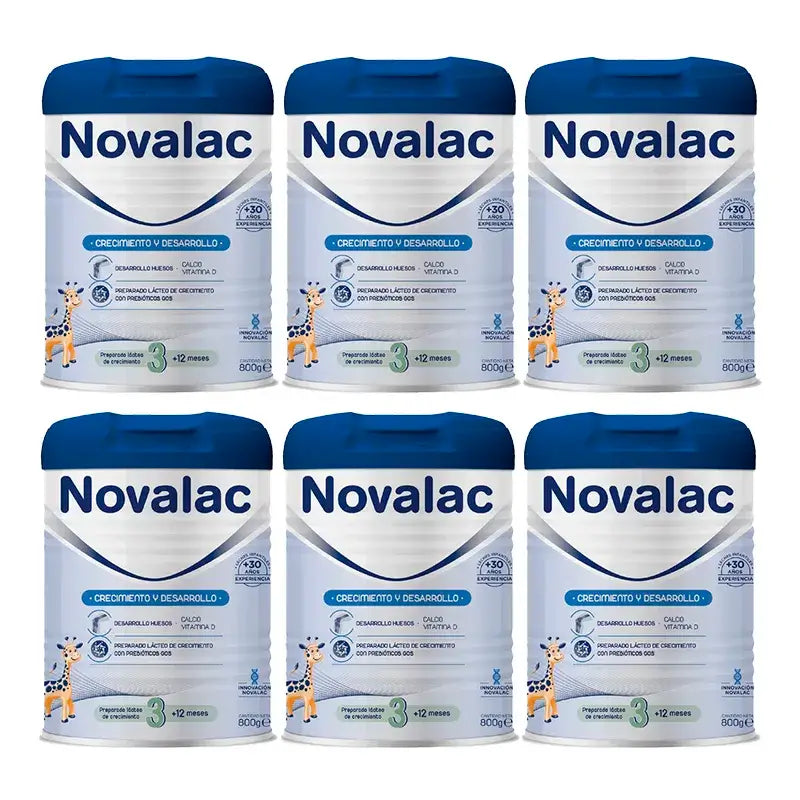 Novalac 3 Lait de croissance, 6X800 Gr