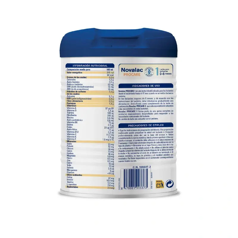 Novalac Procare 1 Lait de démarrage, 800 g