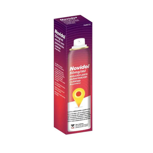 Novidol 50Mg/Ml Solution pour pulvérisation cutanée Spray, 50 ml