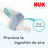 Biberon NUK First Choice+ en verre, 240 ml, tétine M (à partir de 3 mois), motif « Cheval de mer »