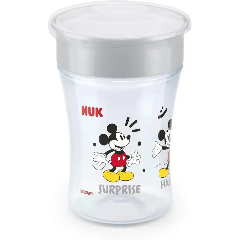NUK Magic Cup Mickey Mouse - Tasse d'apprentissage 230 ml 8 mois et plus - Gris