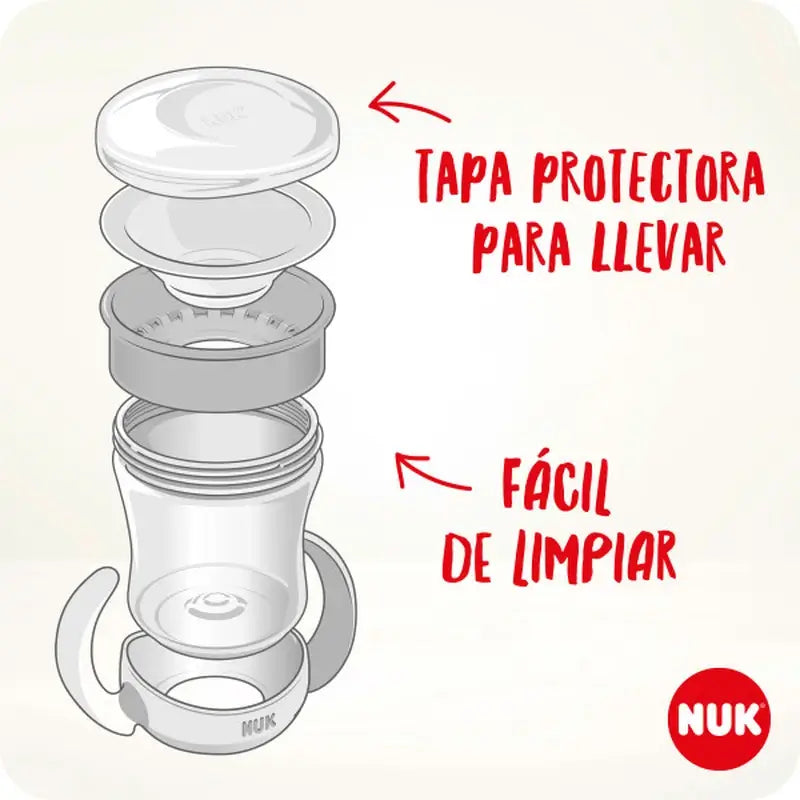 NUK Mini Magic Cup Night - Tasse d'apprentissage 160 ml 6 mois et plus - Bleu