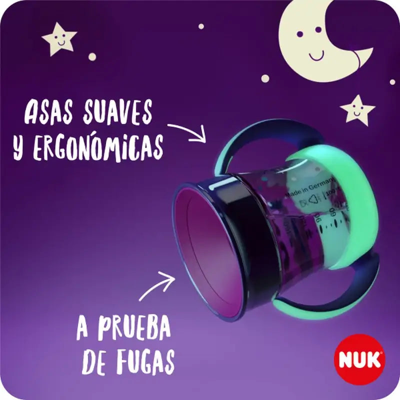 NUK Mini Magic Cup Night - Tasse d'apprentissage 160 ml 6 mois et plus - Bleu