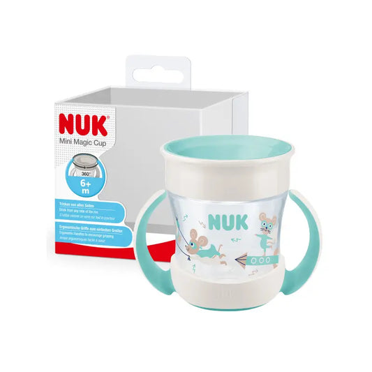 Nuk Mini Magic Cup - Tasse d'apprentissage +6 mois, verte, 160 ml