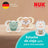 Sucette NUK Perfect Match Air en silicone T0 0-2 mois Renard/Ours, lot de 2