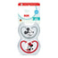 Sucette NUK Perfect Match Air en silicone T1 0-6 mois Mickey Mouse rouge/gris, lot de 2