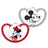 Sucette NUK Perfect Match Air en silicone T3 18-36 mois Mickey Mouse rouge/gris, lot de 2