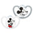 Sucette NUK Perfect Match Air en silicone T2 6-18 mois Mickey Mouse Gris/Blanc, lot de 2