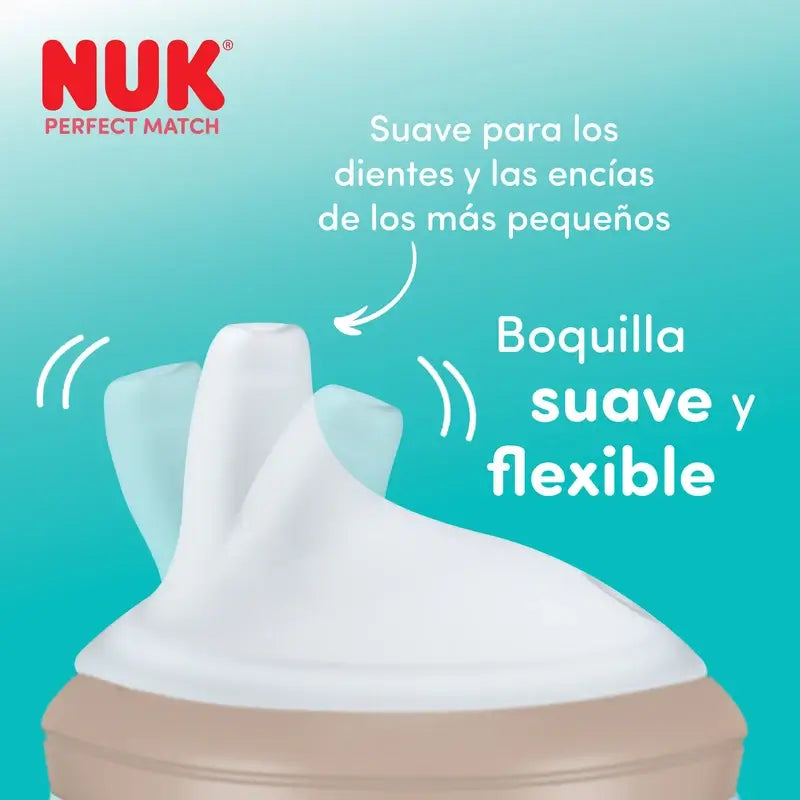 Biberon d'apprentissage NUK Perfect Match 150 ml 6 mois et plus, nuit, Koala bleu
