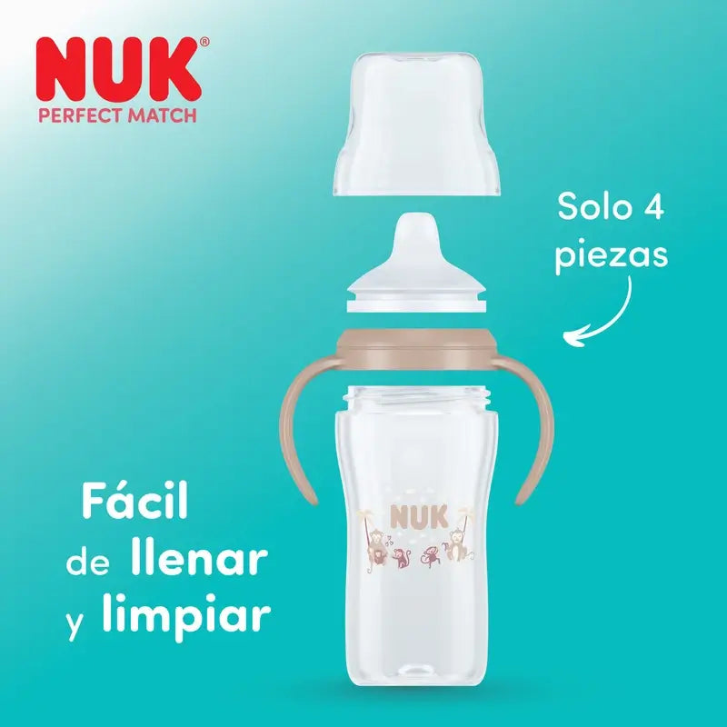 Biberon d'apprentissage NUK Perfect Match 150 ml 6 mois et plus Mickey Mouse Gris