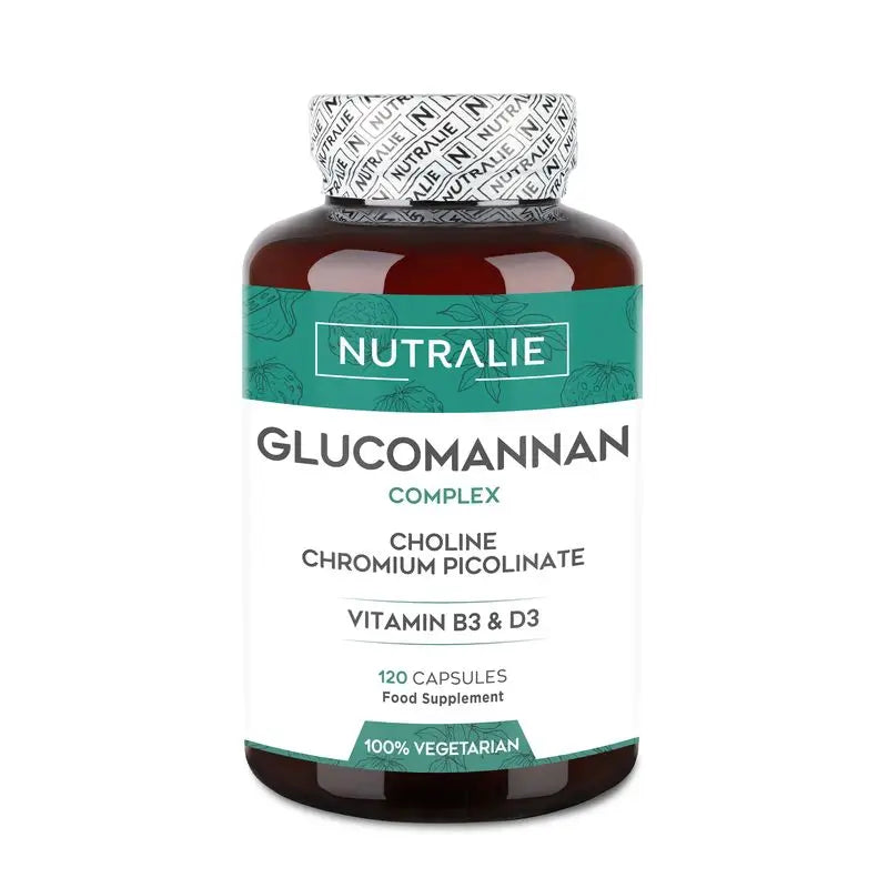 Nutralie Glucomannan Avec Choline + B3 + D3 Perte de Poids , 120 gélules