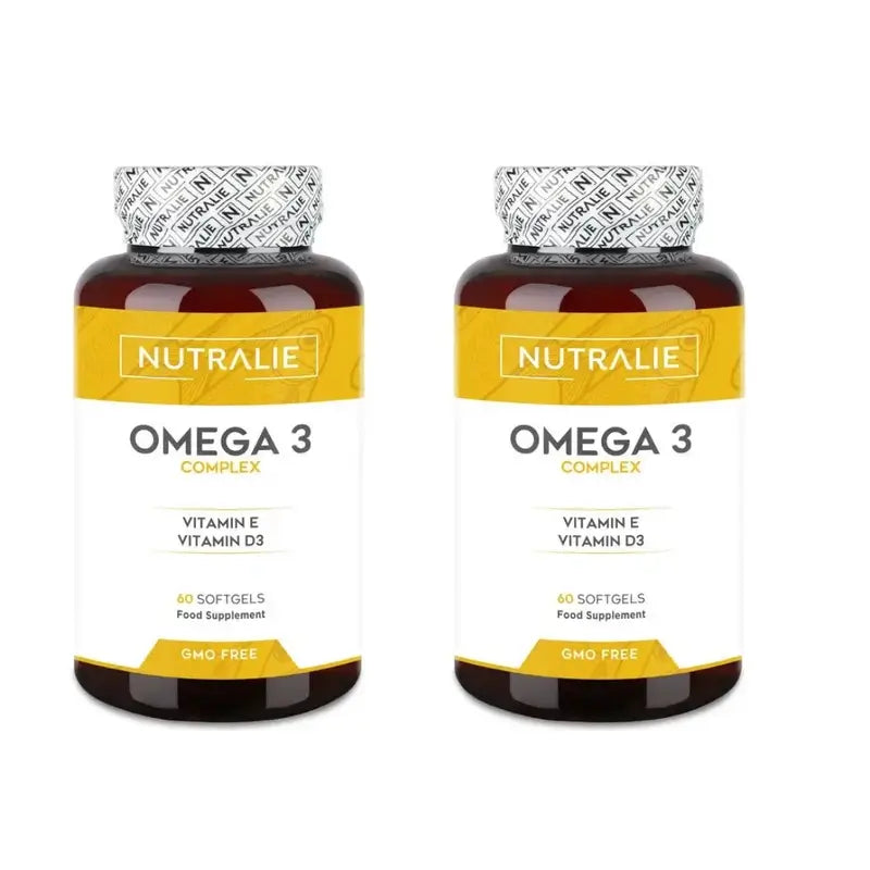 Nutralie Omega 3 Complex 2000Mg Epa Dha Avec Vitamine E + D, 2X60 Capsules