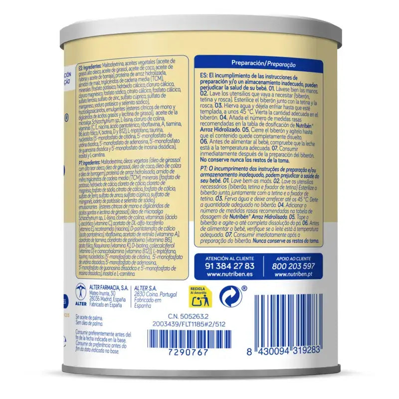 Nutribén Riz hydrolysé 400 g