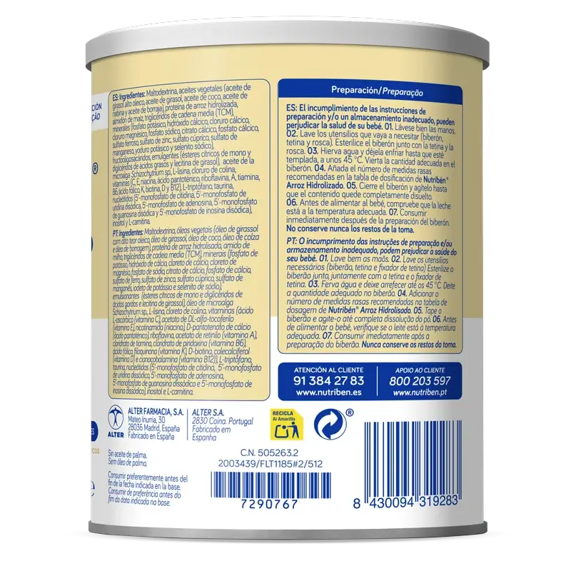 Nutribén Riz hydrolysé 400 g