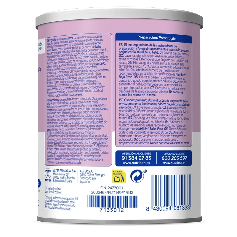 Lait allégé Nutribén, 400 g
