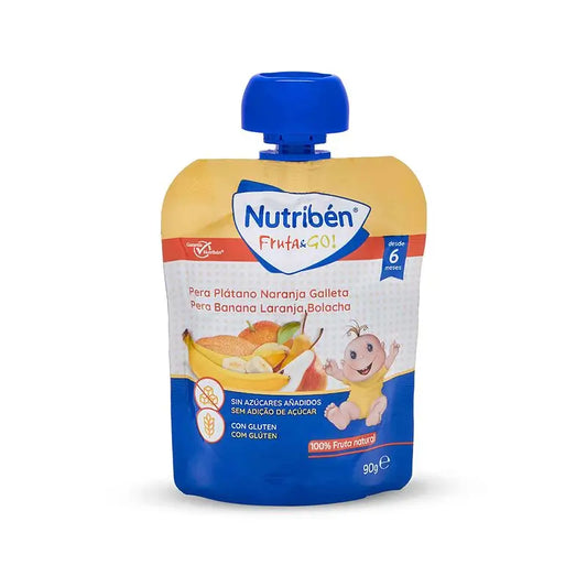 Nutriben Fruit&Go Pear Banana Banana Orange Biscuit 90 g