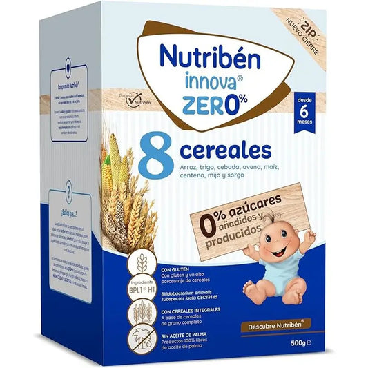 Nutriben Papilla Innova 8 Céréales 0%, 500 g